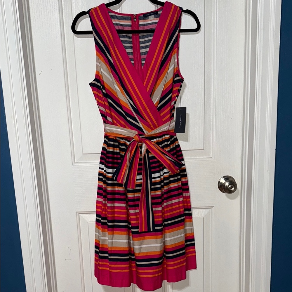 Tommy Hilfiger- Striped Multicolor Sleeveless Dress